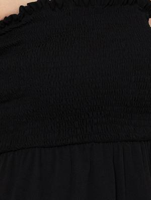 smocked detail off shoulder a-line dress - 16792355 - Standard Image - 5