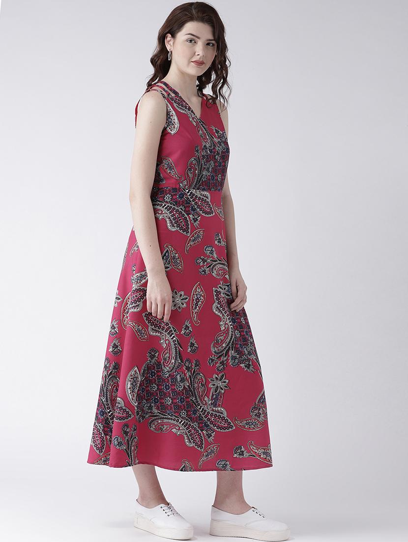 v neck paisley maxi dress - 16792474 - Zoom Image - 2