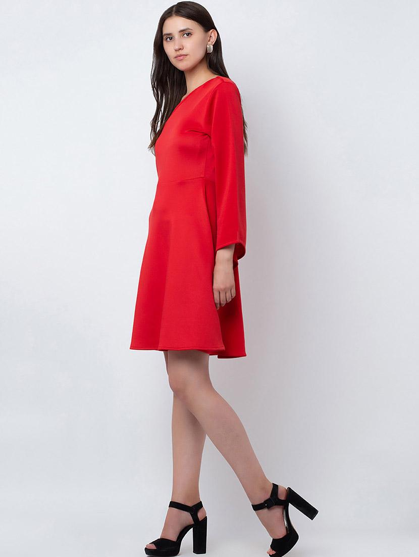 single shoulder flared dress - 16792512 - Zoom Image - 2