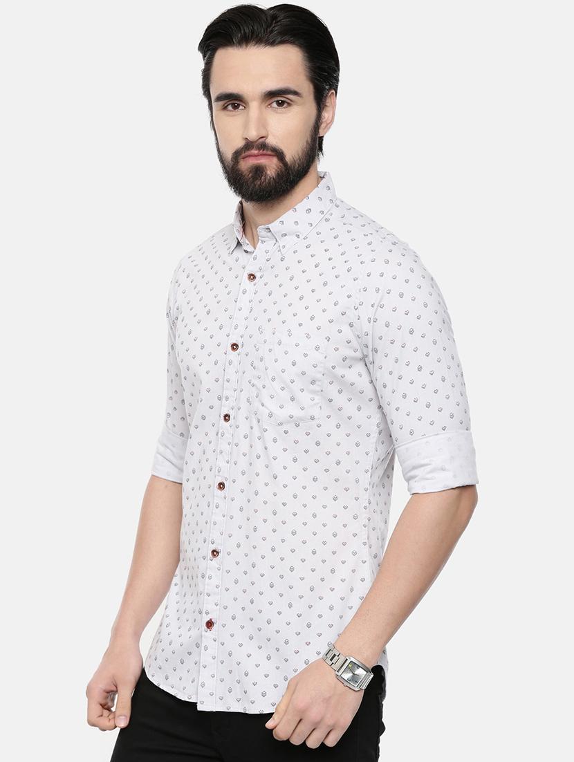 white printed casual shirt - 16792760 - Zoom Image - 2