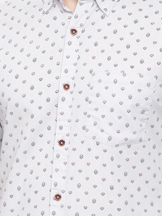 white printed casual shirt - 16792760 - Zoom Image - 5