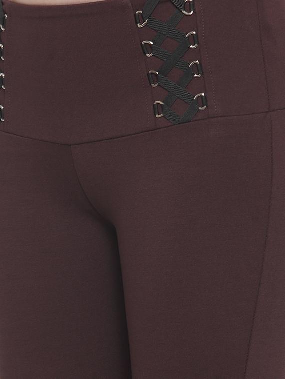 lace up detail mid rise jeggings - 16793246 - Zoom Image - 5