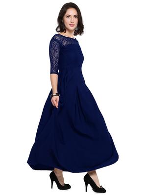 boat neck laced maxi dress - 16793508 - Standard Image - 2