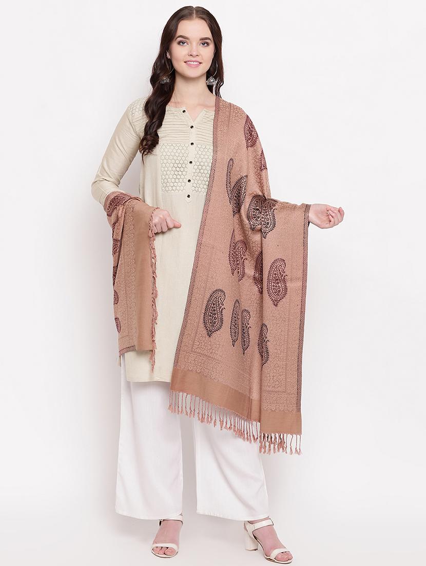 self design woolen stole - 16796670 - Zoom Image - 2