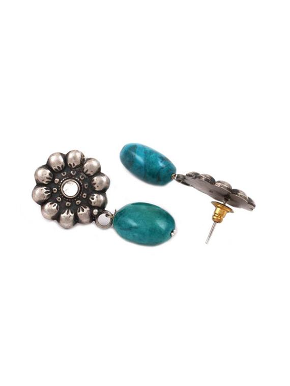 blue silver drop earring - 16798612 - Zoom Image - 2
