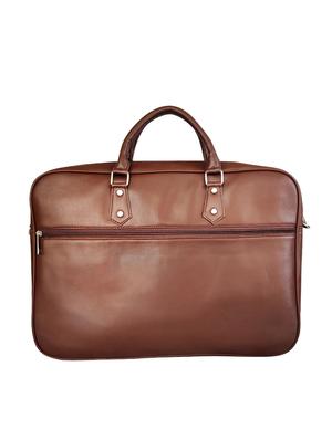 brown leatherette laptop laptop bag - 16800767 - Standard Image - 2