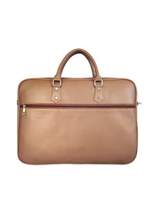 brown leatherette laptop laptop bag - 16800769 - Standard Image - 2