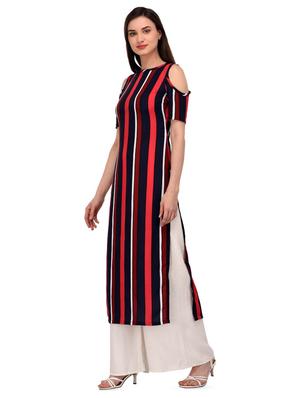 striped straight kurta - 16800875 - Standard Image - 2