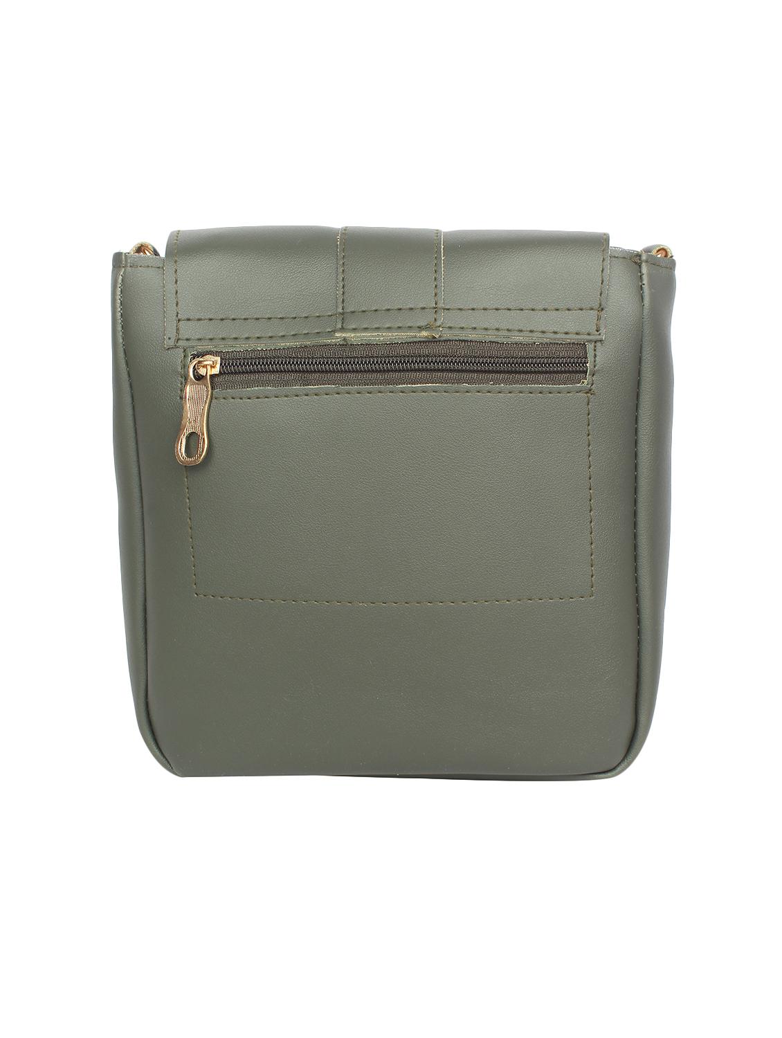 green leatherette regular sling bag - 16801087 - Zoom Image - 2