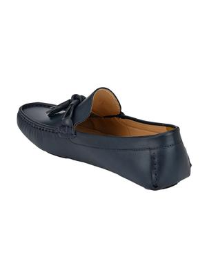 blue leatherette slipon loafers - 16801917 - Standard Image - 2