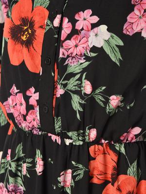 round neck floral blouson maxi dress - 16802290 - Standard Image - 5