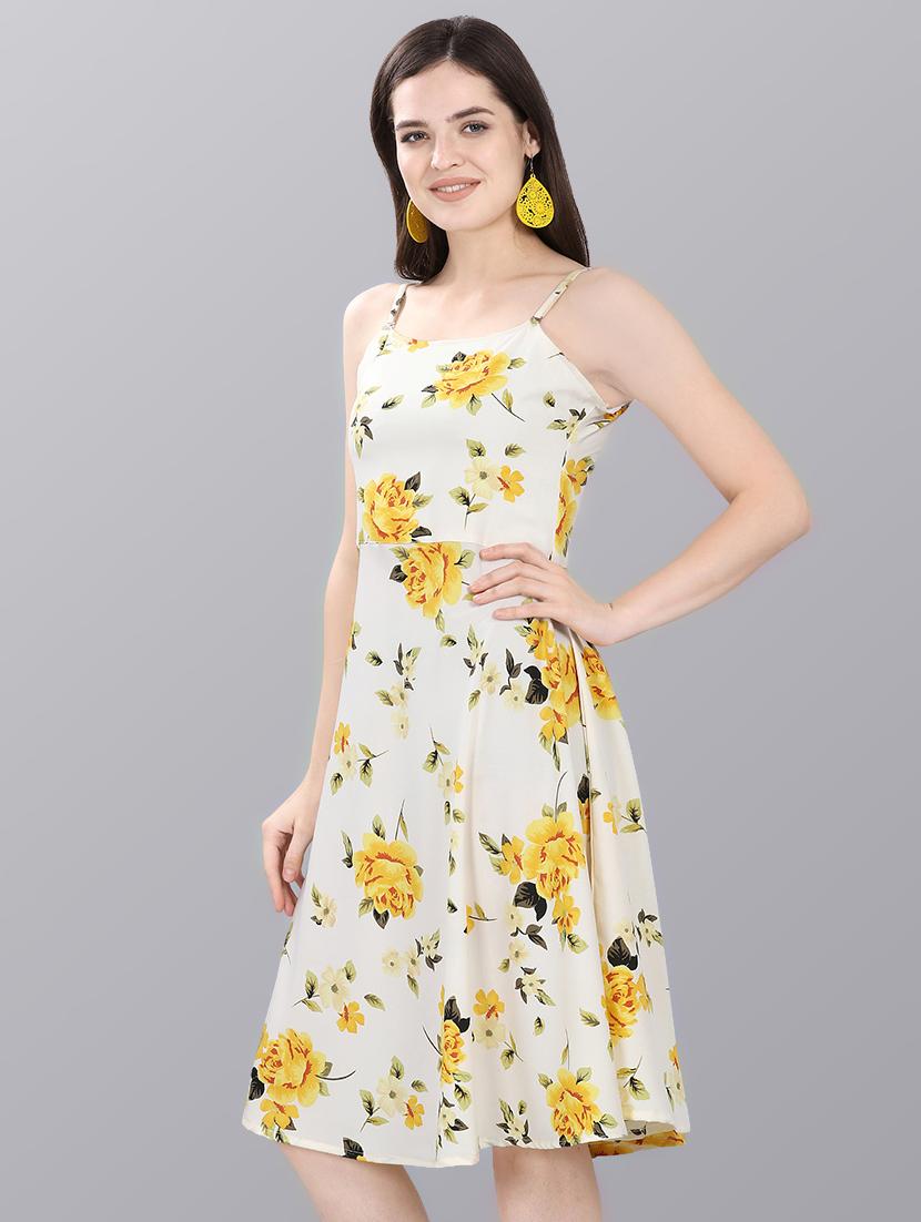 came neck floral flared dress - 16803979 - Zoom Image - 2