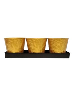 round basket planters with bottom tray ( set of 3 ) - 16804291 - Standard Image - 2