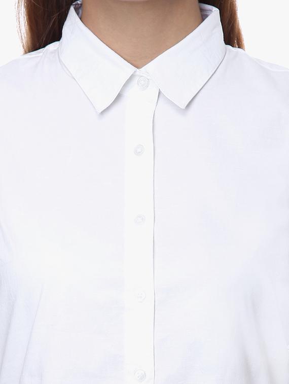 fringe laced sleeveless shirt - 16804880 - Zoom Image - 5