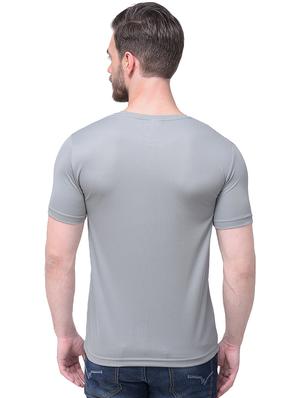 grey typographic chest printed t-shirt - 16808047 - Standard Image - 2
