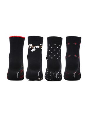 black cotton ankle length socks - 16808410 - Standard Image - 2
