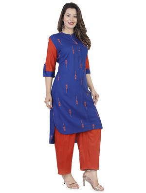 printed kurta palazzo set - 16810054 - Standard Image - 2