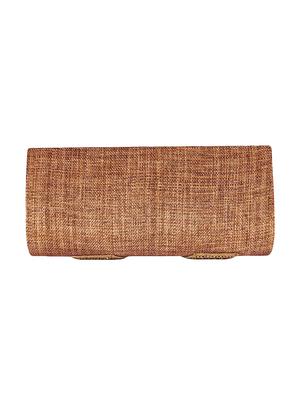 beige jute regular clutch - 16810112 - Standard Image - 2
