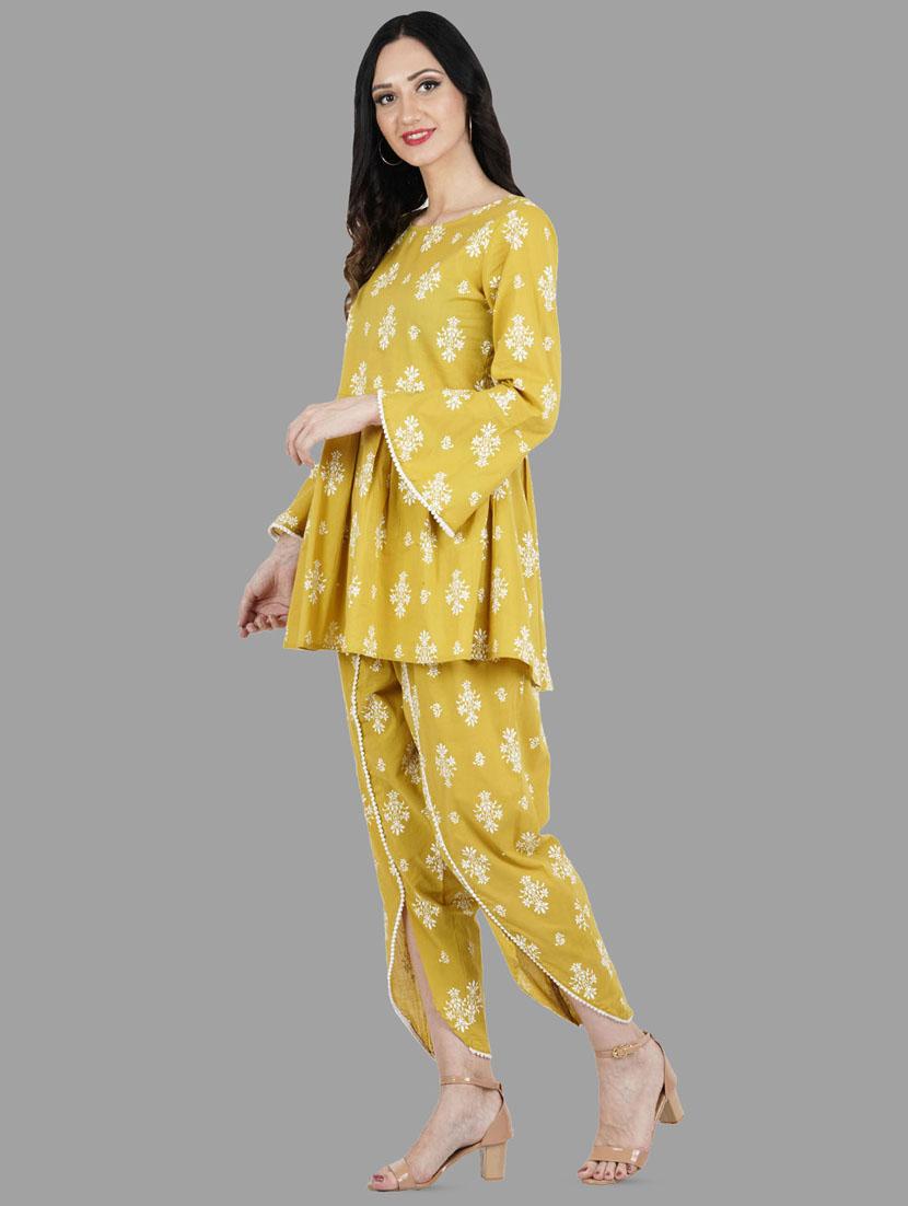 floral kurta dhoti set - 16810435 - Zoom Image - 2