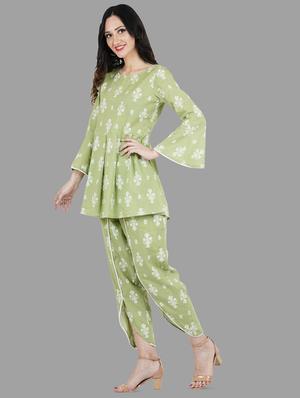 floral kurta dhoti set - 16810436 - Standard Image - 2