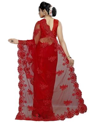 sold embroidered saree with blouse - 16810863 - Standard Image - 2
