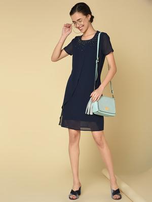 pearl embellished a-line dress - 16810970 - Standard Image - 5