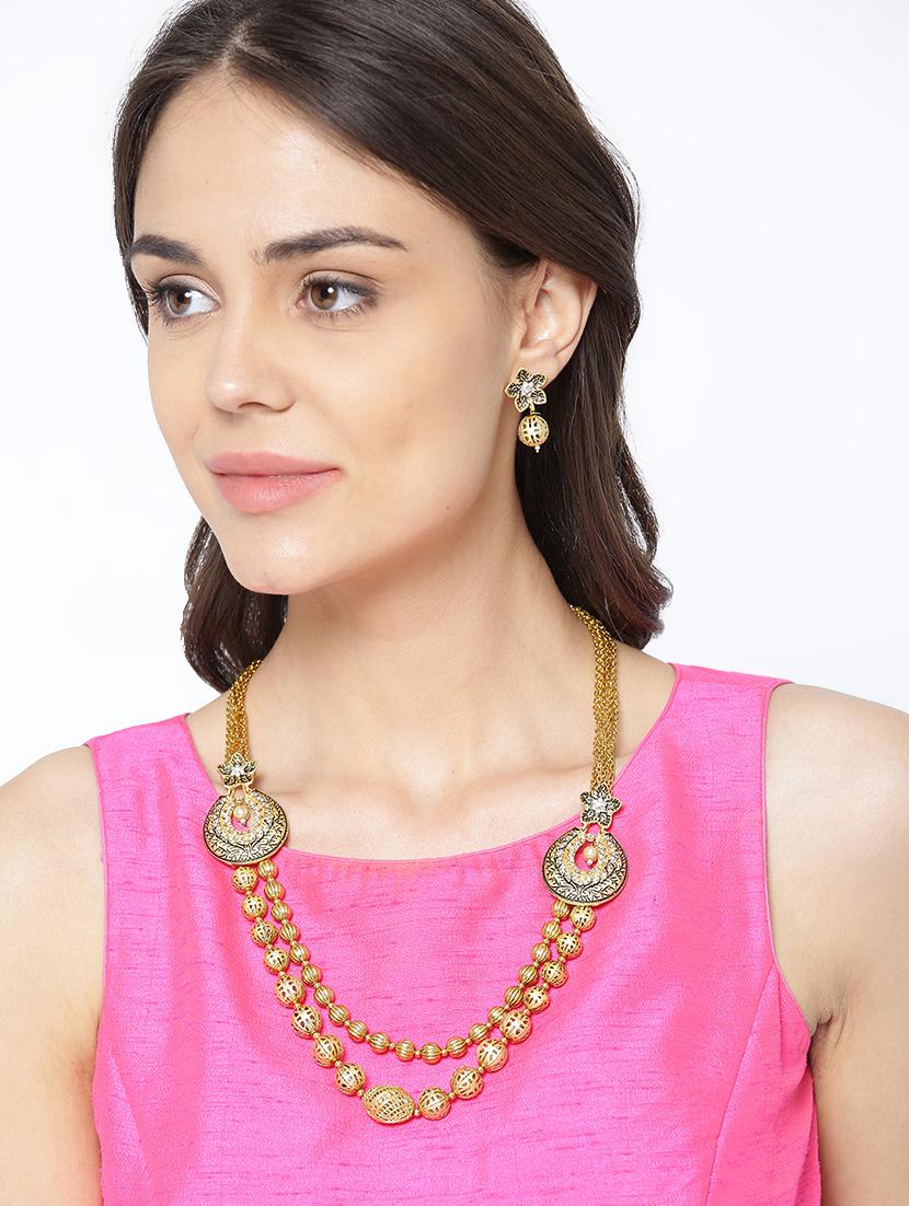 gold plated long necklace - 16811623 - Zoom Image - 5