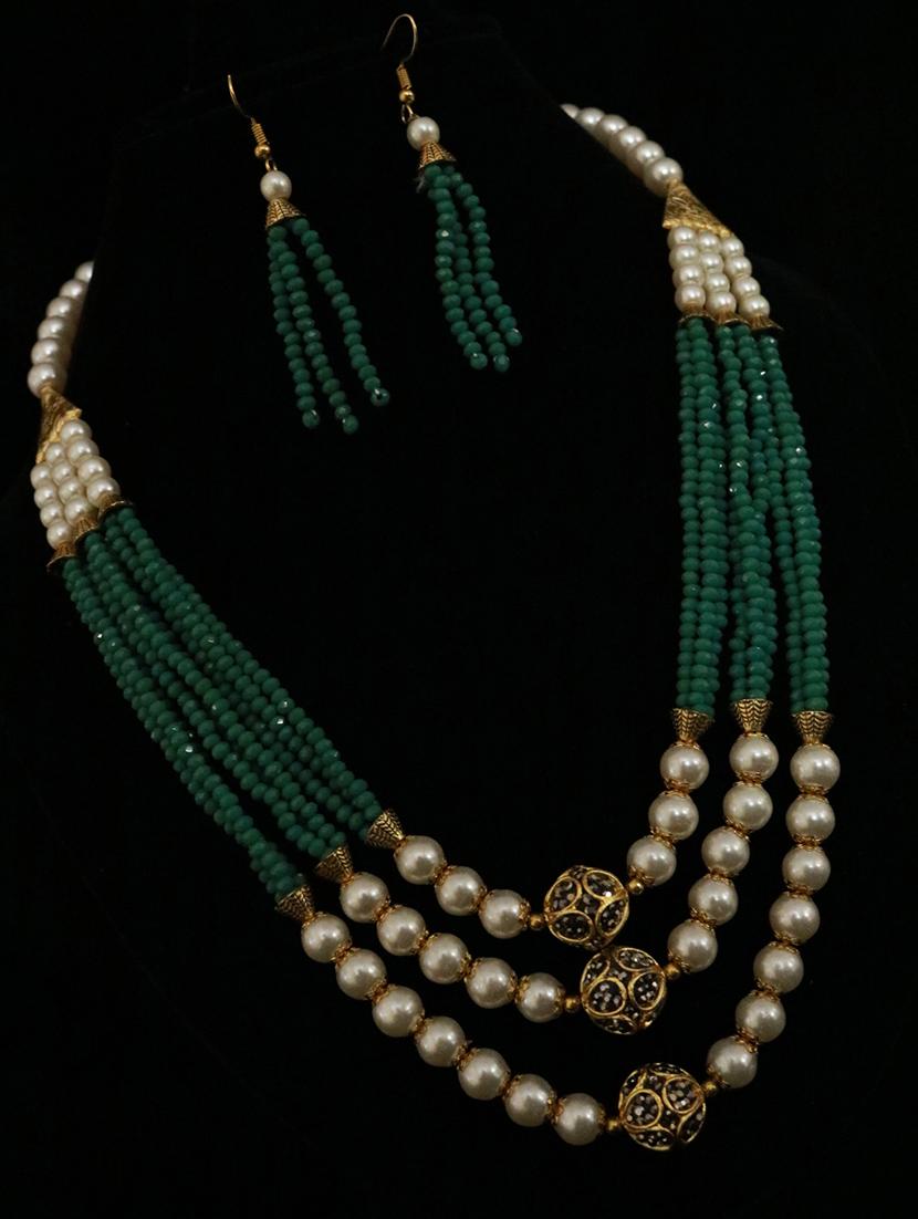 green gold plated short necklace - 16811637 - Zoom Image - 2