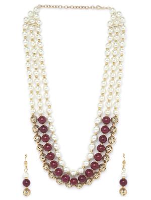 gold metal short necklace - 16811651 - Standard Image - 2