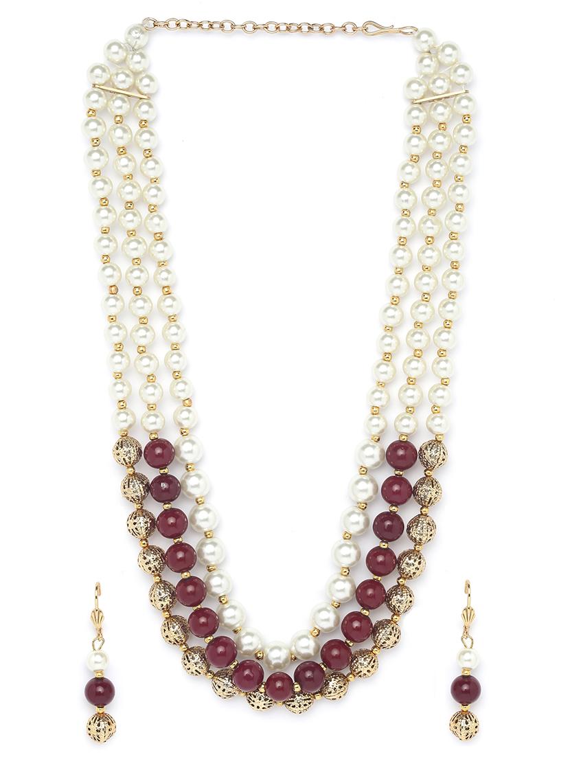 gold metal short necklace - 16811651 - Zoom Image - 2