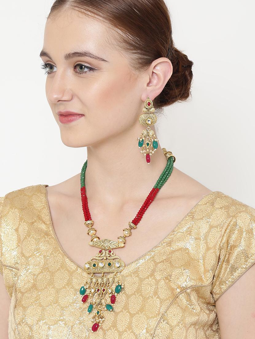 gold metal bridal necklace - 16811694 - Zoom Image - 5