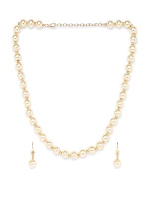 gold metal short necklace - 16811701 - Standard Image - 2