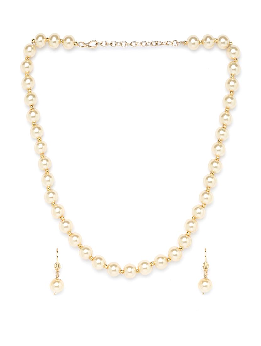 gold metal short necklace - 16811701 - Zoom Image - 2