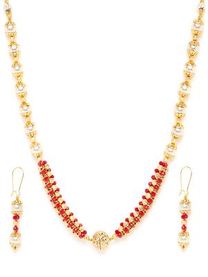gold metal short necklace - 16811704 - Standard Image - 2