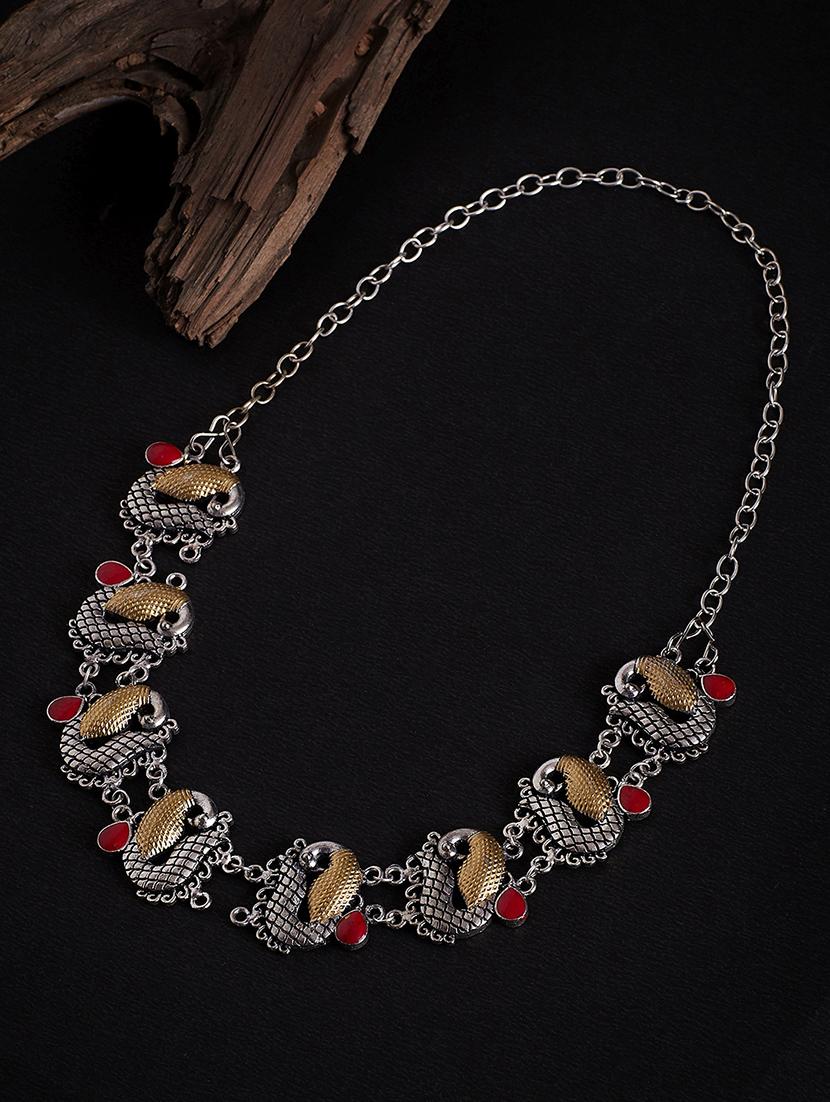 silver plated short necklace - 16811728 - Zoom Image - 2