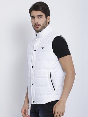 white solid quilted jacket - 16812621 - Standard Image - 2