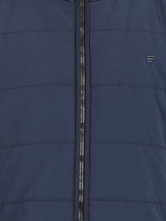 navy blue solid quilted jacket - 16812631 - Zoom Image - 5