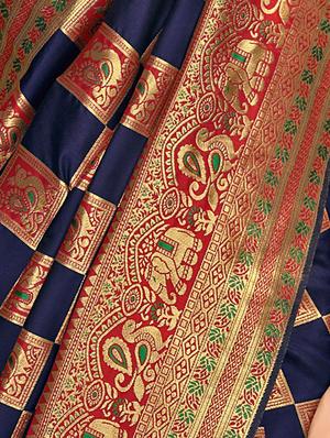 self design patola saree with blouse - 16813306 - Standard Image - 2