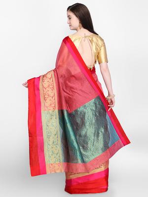 solid kanjivaram silk saree with blouse - 16814279 - Standard Image - 2