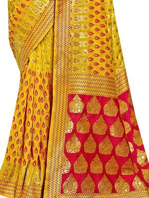 floral printed saree with blouse - 16814347 - Standard Image - 2
