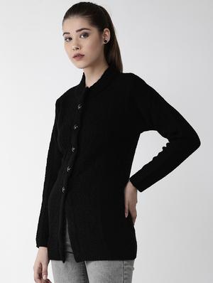 round neck wool cardigan - 16816069 - Standard Image - 2