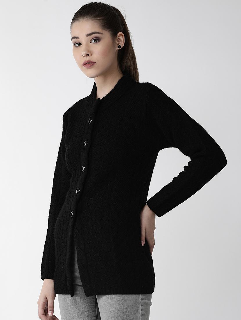 round neck wool cardigan - 16816069 - Zoom Image - 2