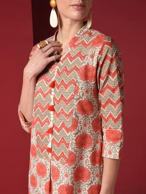 printed kurta pant set - 16816492 - Standard Image - 5