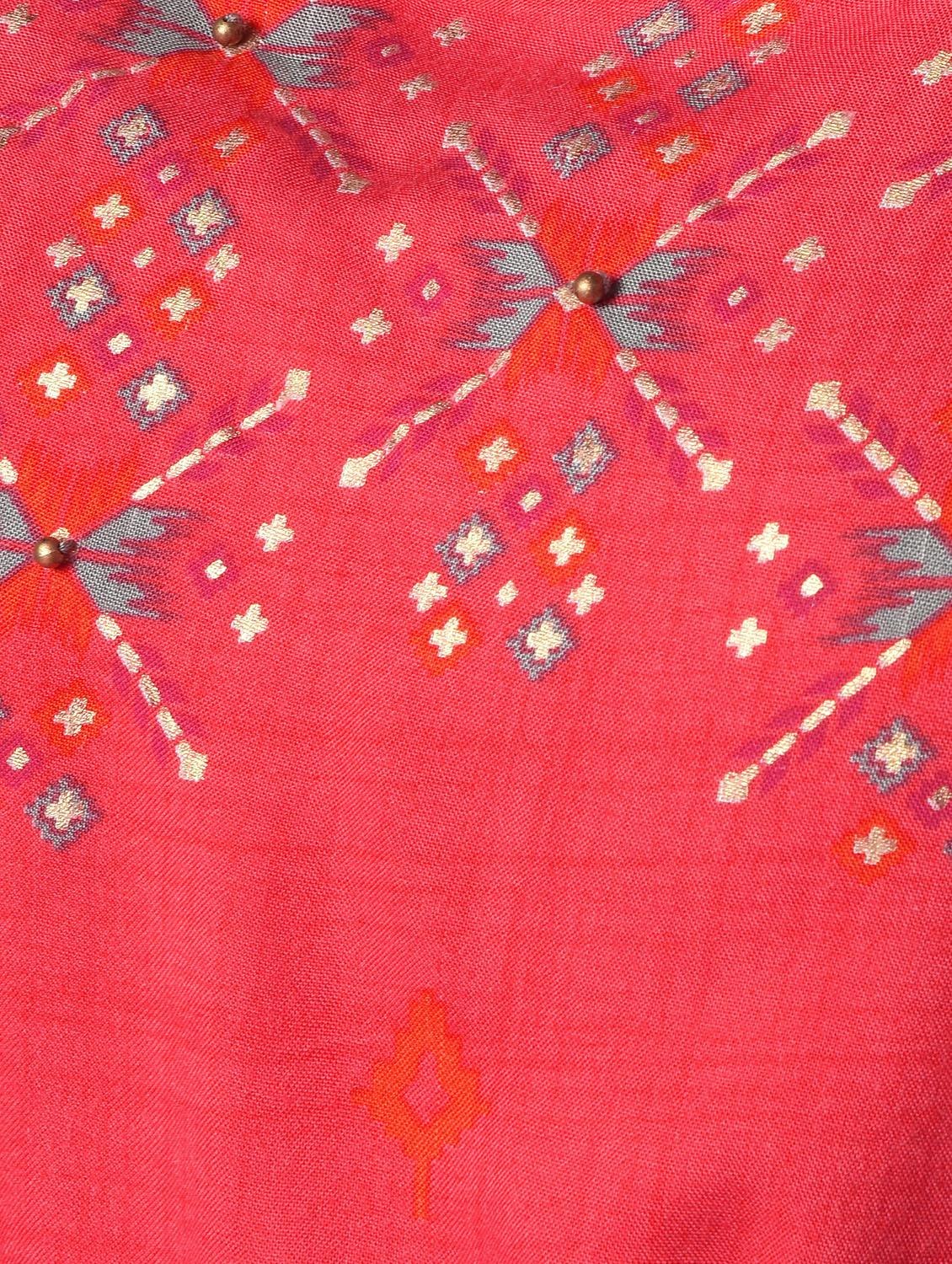 ikat print kurta palazzo set - 16816494 - Zoom Image - 5