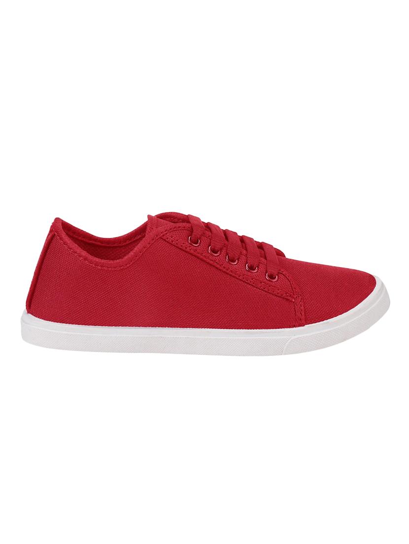 red lace-up sneakers - 16817254 - Zoom Image - 2