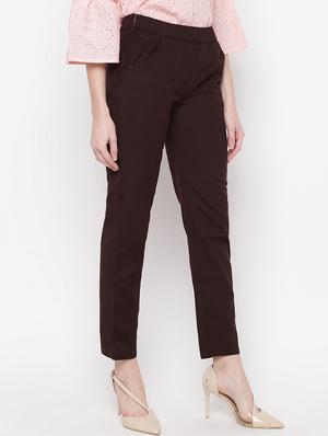 high rise flat front trouser - 16822214 - Standard Image - 2
