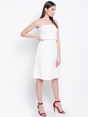 off shoulder a-line dress - 16822224 - Standard Image - 2