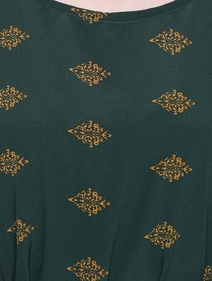 tie front printed a-line dress - 16822243 - Standard Image - 5
