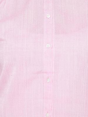 curved hem solid shirt - 16822261 - Standard Image - 5