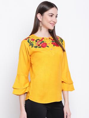 flute sleeves solid top - 16822304 - Standard Image - 2